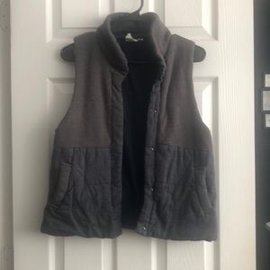 Navy blue button up vest